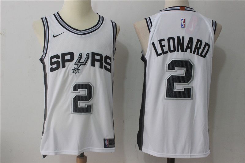 2017 Men San Antonio Spurs #2 Leonard white Nike NBA Jersey